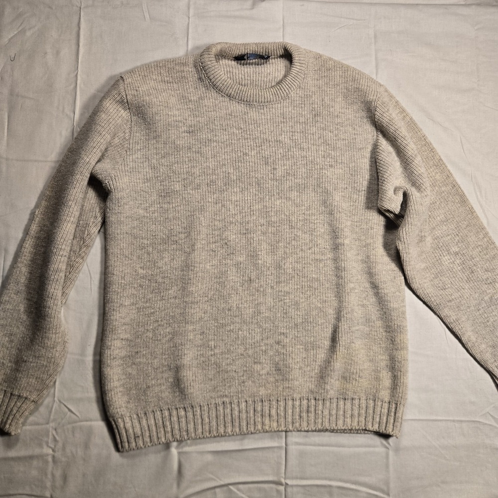 Vtg Swanndri Mens Large Beige Tan Crew Neck Pullover Sweater, New Zealand
